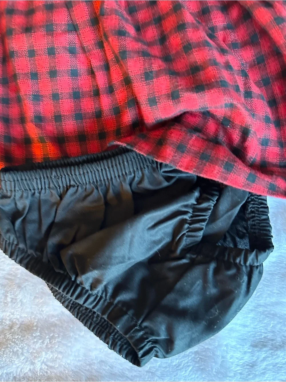 Carter's Red and Black Plaid Baby Outfit